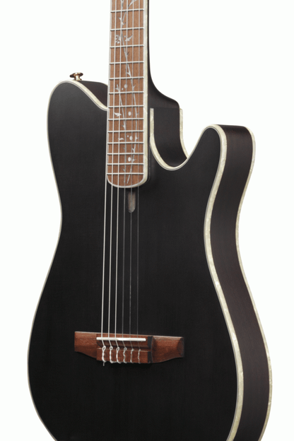 Ibanez TOD10N Tim Henson Signature Nylon String Electric Guitar in Transparent Black Flat