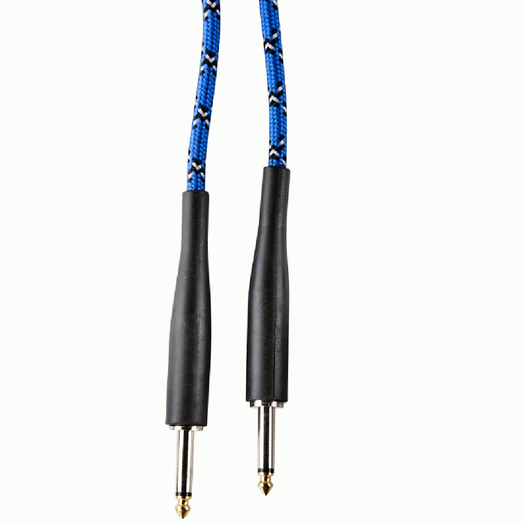 Armour GW10P 10 Foot Guitar Lead in Woven Blue Python