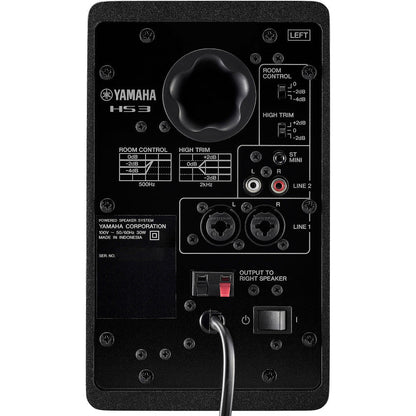 Yamaha HS3 3.5" Powered Studio Monitors Pair in Black