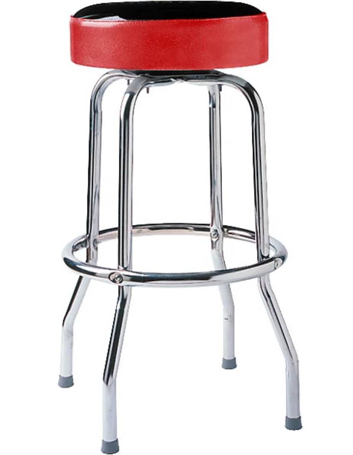 Fender® Red Sparkle Logo Barstool in Black/Red Sparkle 24"