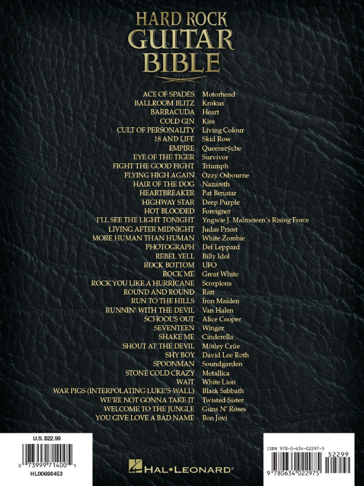 Hard Rock Guitar Bible 2nd Edition Recorded Version Guitar Tab
