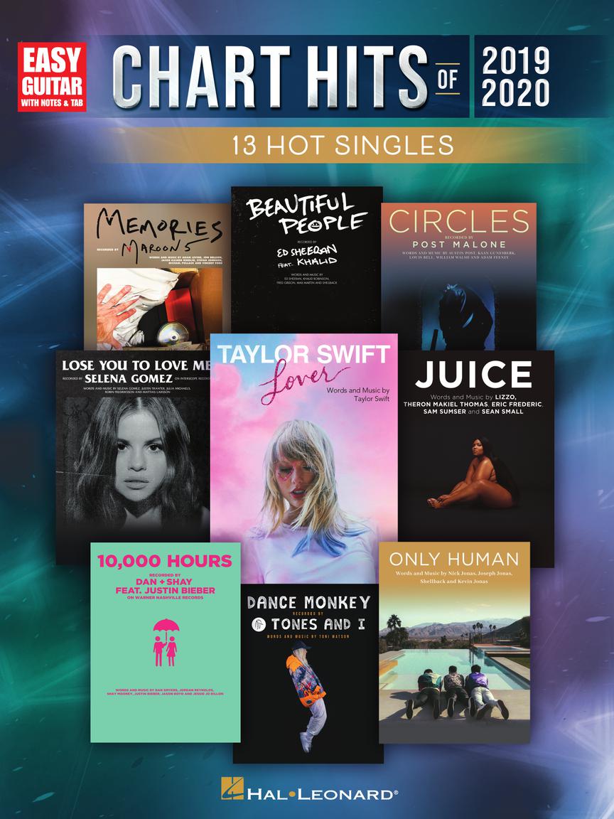Chart Hits of 2019-2020 Easy Guitar Notes & Tab