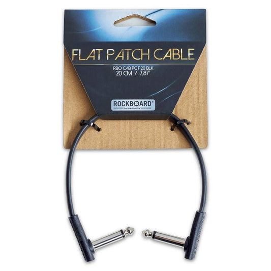 Warwick Rockboard 20Cm Flat Patch Cable In Black