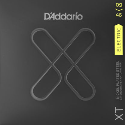 D'Addario XTE0946 XT Nickel Plated Steel Electric Guitar Strings Super Light Top Regular Bottom  .009-.046  Gauge