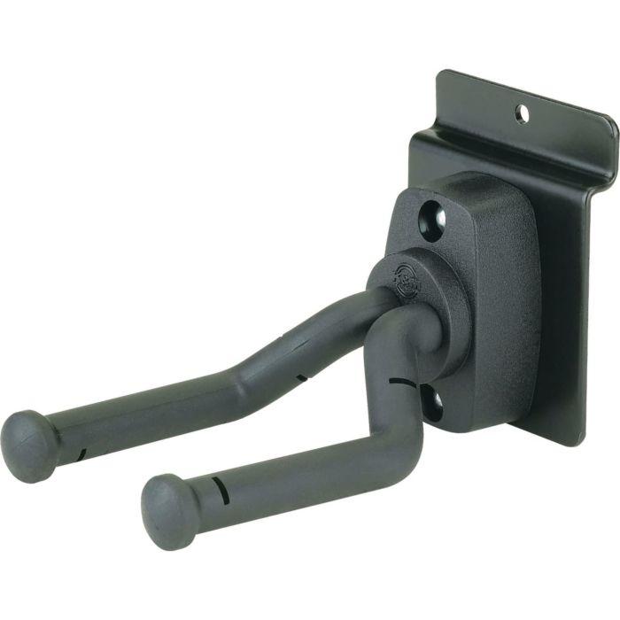 K&M Stands Guitar Slatwall Mount in Black