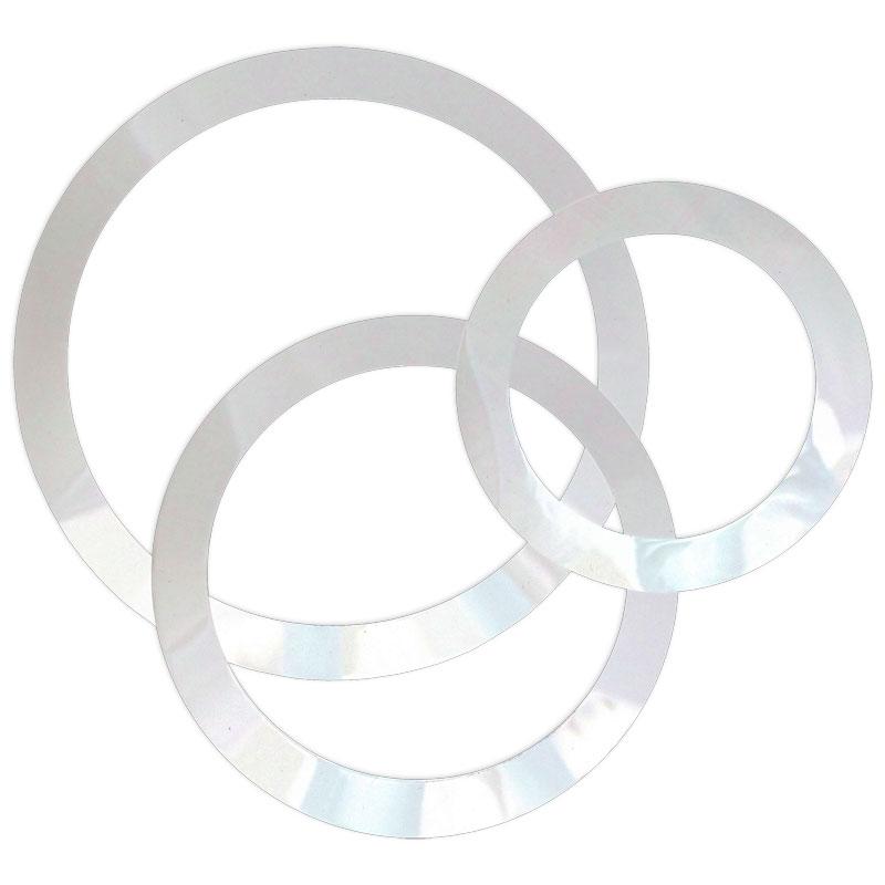 Remo DynamO  5"/7"/9" White Bass Head Cutting Template Pack