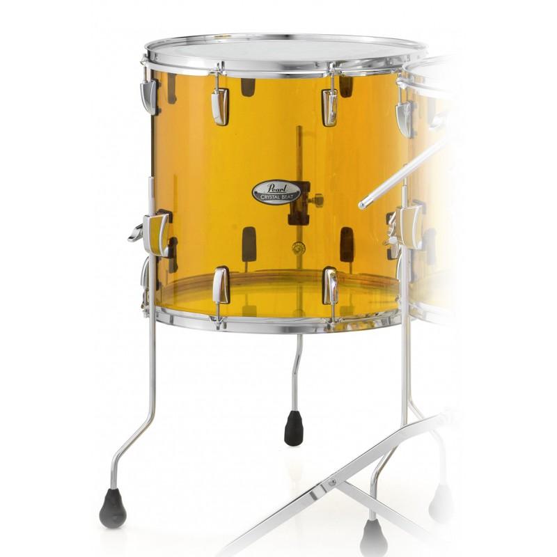 Pearl Crystal Beat Acrylic Floor Tom Tangerine Glass 16" x 15"