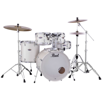 Pearl Decade Maple 5-Piece Fusion Plus Increda-Bundle Drum Kit With Cymbal Pack in White Satin Pearl