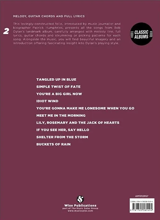 Bob Dylan Blood On The Tracks Guitar Tab