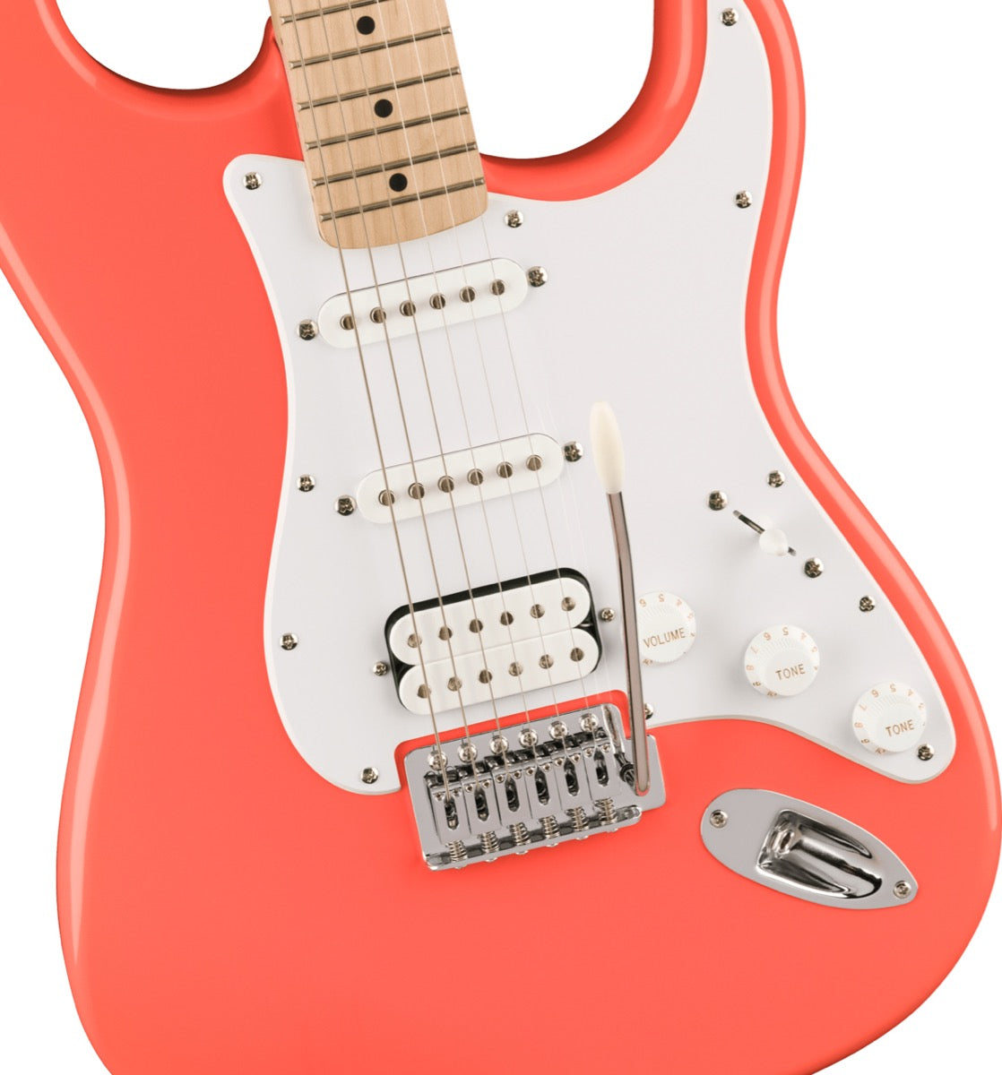 Squier Sonic Stratocaster HSS in Tahitian Coral