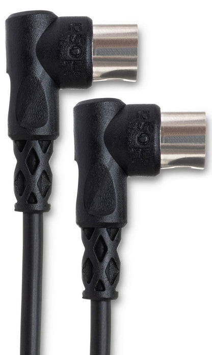 HOSA MID310RR MIDI Cable Right Angle 5 Pin DIN to Same 10Ft