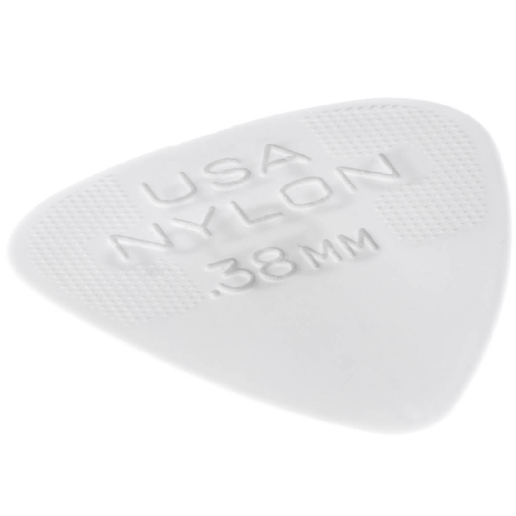 Jim Dunlop Nylon Standard Guitar Picks .38mm 12 Pack in White
