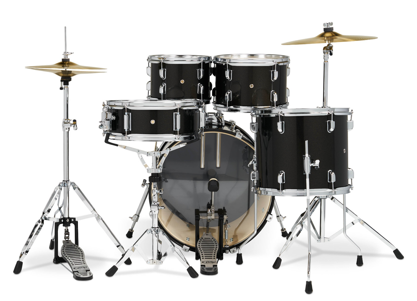 PDP Center Stage 5-Piece Drum Set in Iridescent Black Sparkle Finish Ply