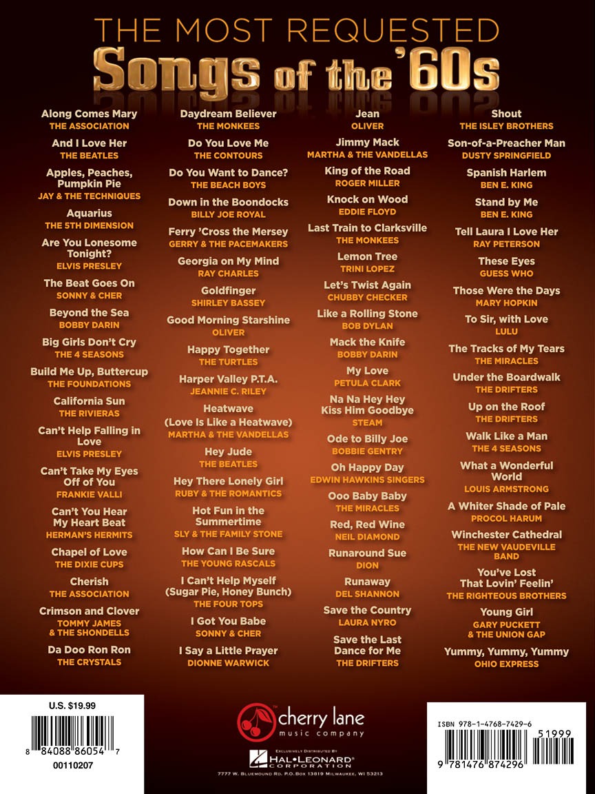 The Most Requested Songs of the 60s PVG