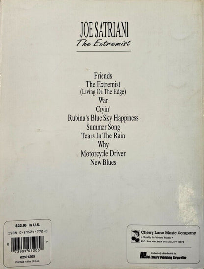 Joe Satriani The Extremist Guitar Tab