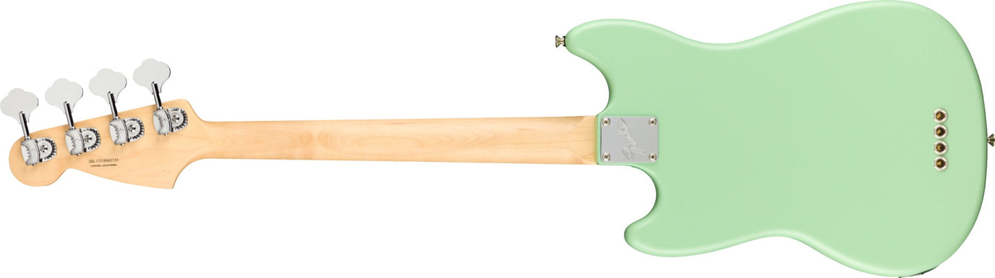 Fender American Performer Mustang Bass, Rosewood Fingerboard in Satin Surf Green