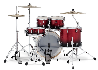 PDP Concept Maple 22 5 Piece Shell Pack in Red to Black Fade