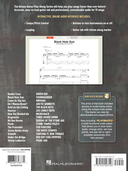 Top Rock Hits Deluxe Guitar Playalong Volume 1 BK/OLA