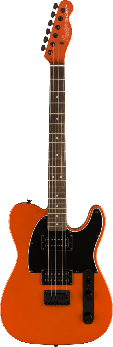 Squier FSR Affinity Series Telecaster HH, Laurel Fingerboard, Black Pickguard, Matching Headstock, Black Hardware in Metallic Orange