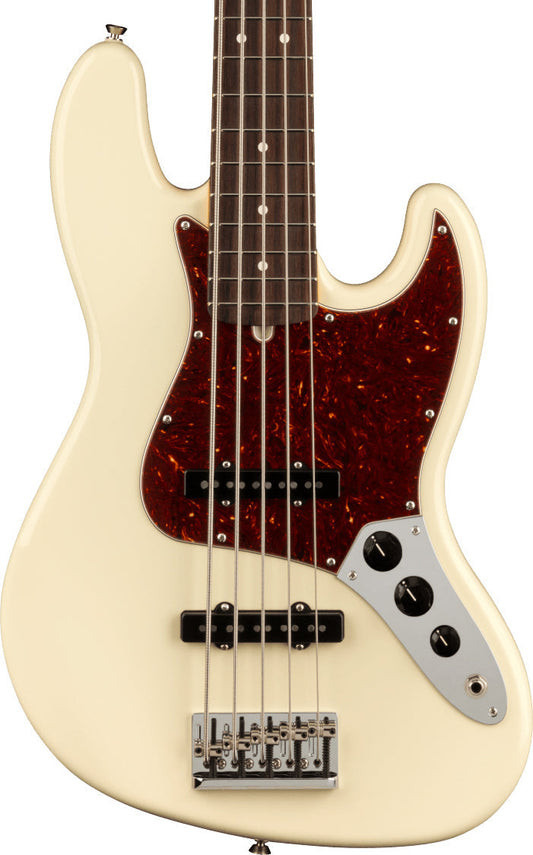 Fender American Professional II Jazz Bass V, Rosewood Fingerboard in Olympic White