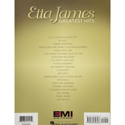 Etta James Greatest Hits Original Keys for Singers