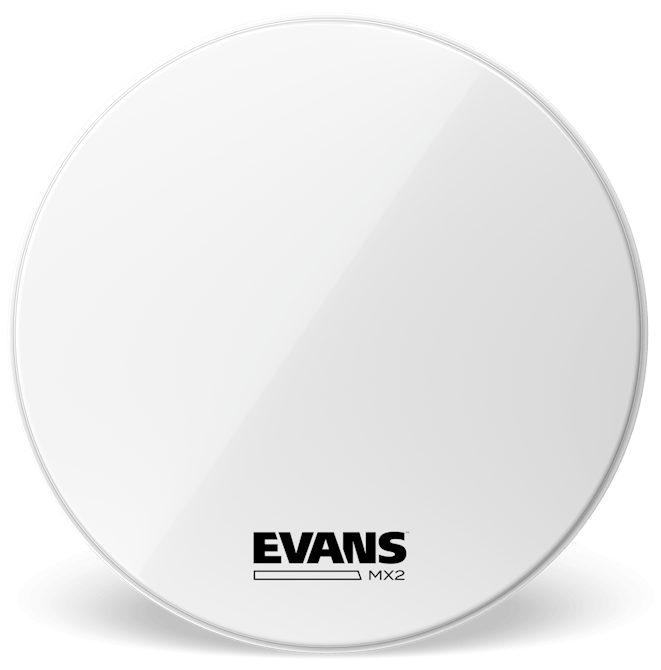 Evans MX2 White Marching 22" Bass Drum Head
