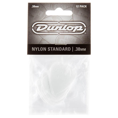 Jim Dunlop Nylon Standard Guitar Picks .38mm 12 Pack in White