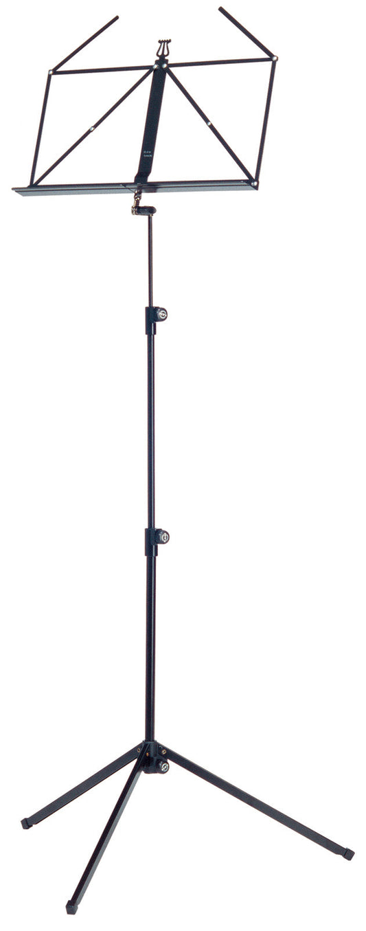 K&M 100/1 Folding 3 Piece Music Stand in Black