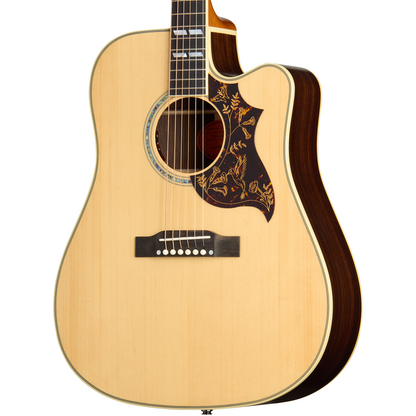 Epiphone Hummingbird Deluxe EC Acoustic Electric Guitar in Natural
