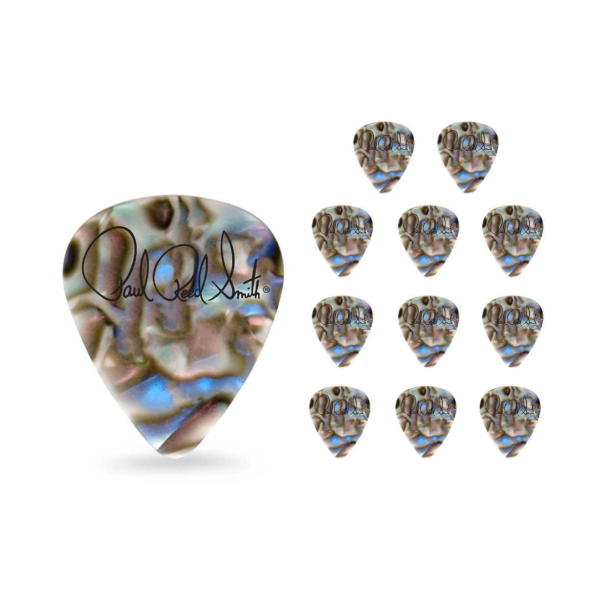 PRS Abalone Shell Celluloid Picks Medium 12 Pack