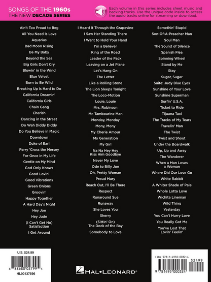 Songs of the 1960s The New Decade Series PVG BK/OLA