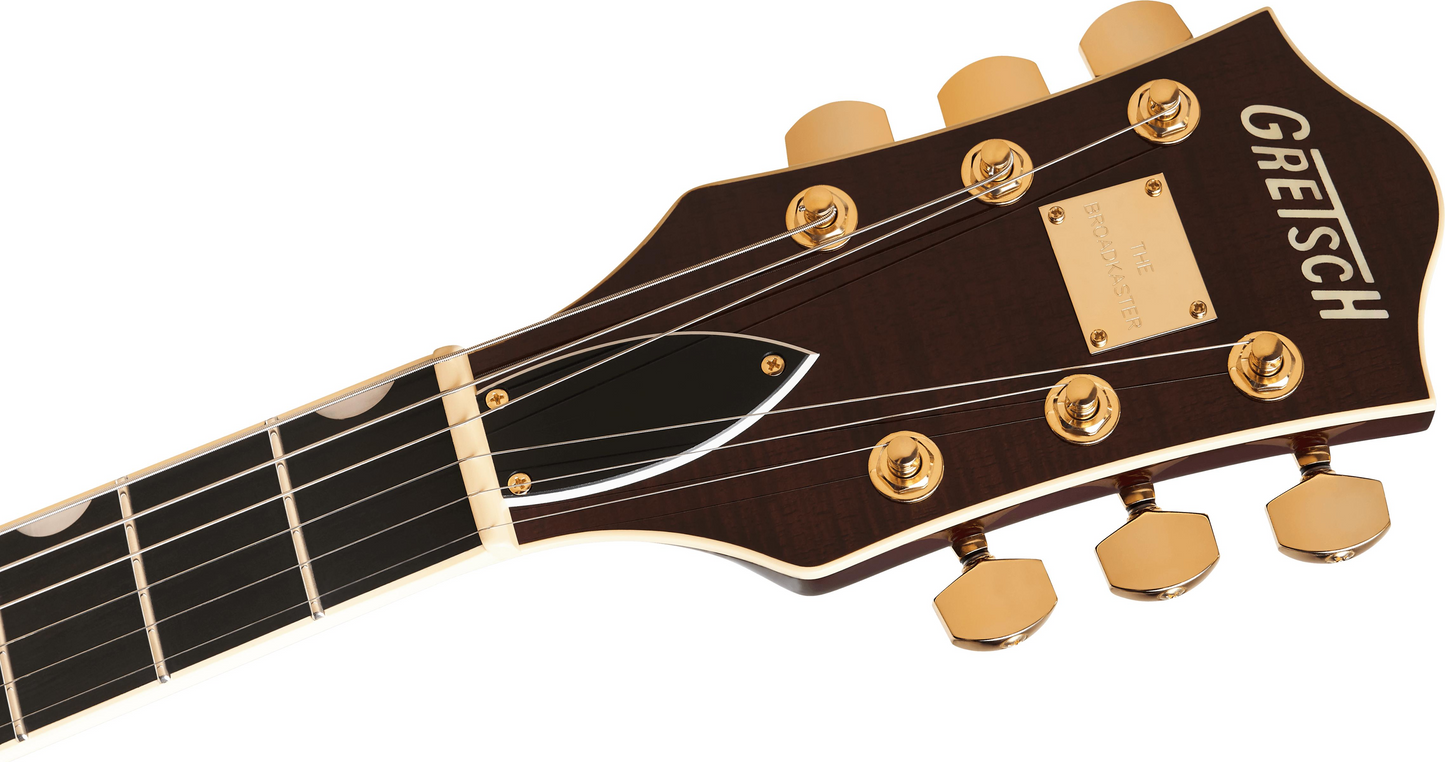 Gretsch  Broadkaster LX Figured Center Block with String Thru Bigsby and Gold Hardware in Havana Burst
