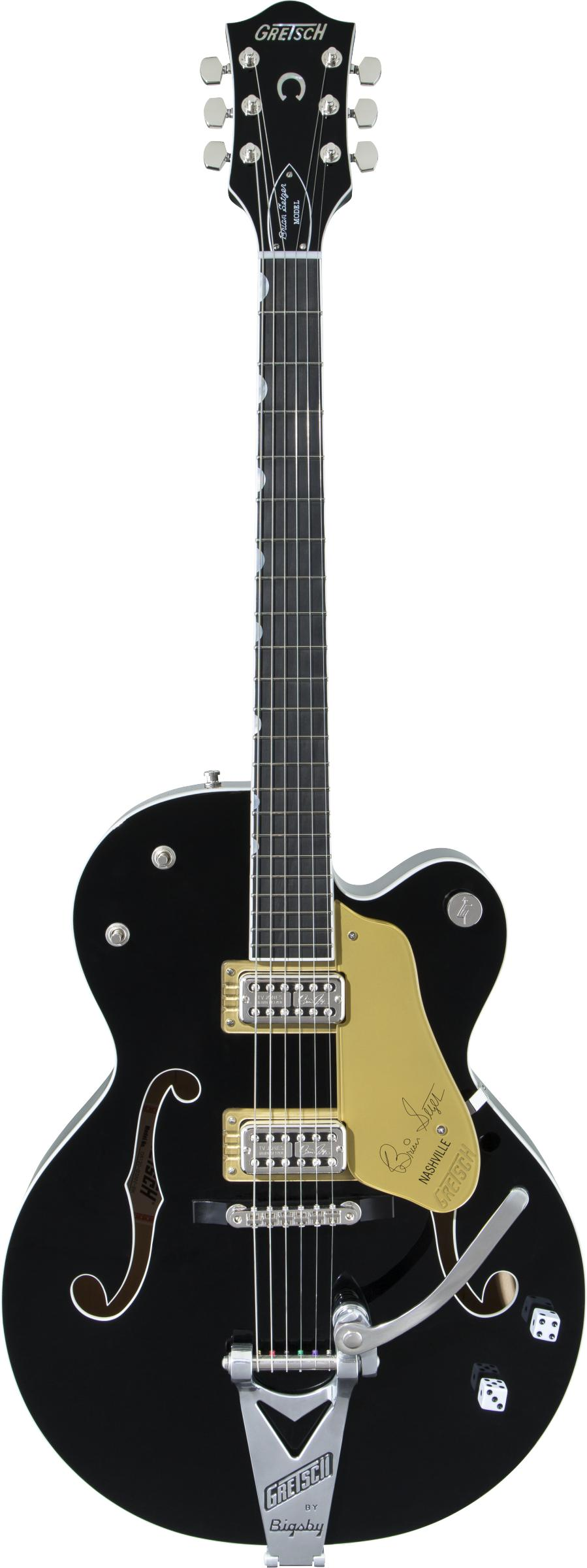 Gretsch G6120T-BSNSH Brian Setzer Signature Nashville Hollow Body with Bigsby in Black Lacquer