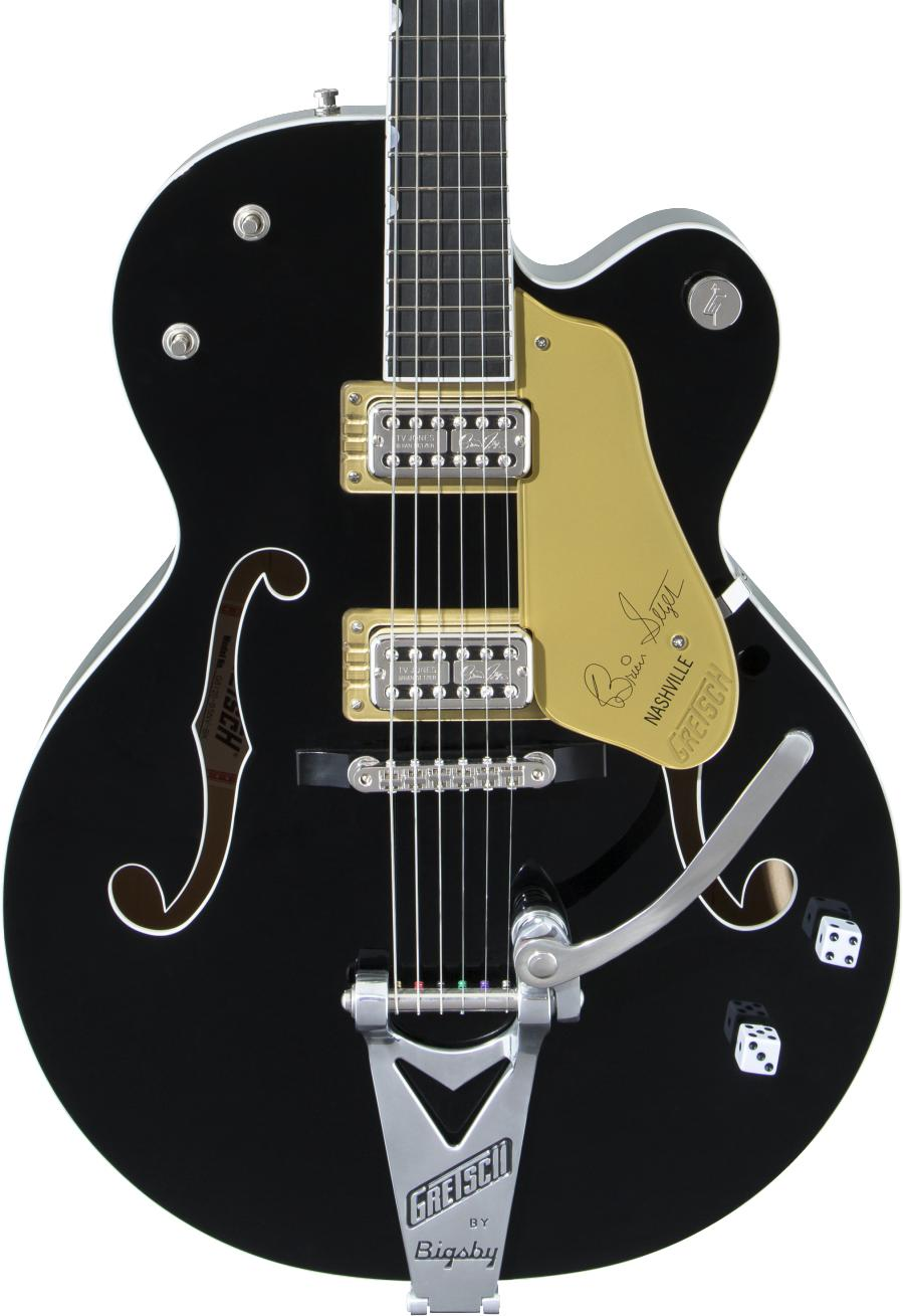 Gretsch G6120T-BSNSH Brian Setzer Signature Nashville Hollow Body with Bigsby in Black Lacquer