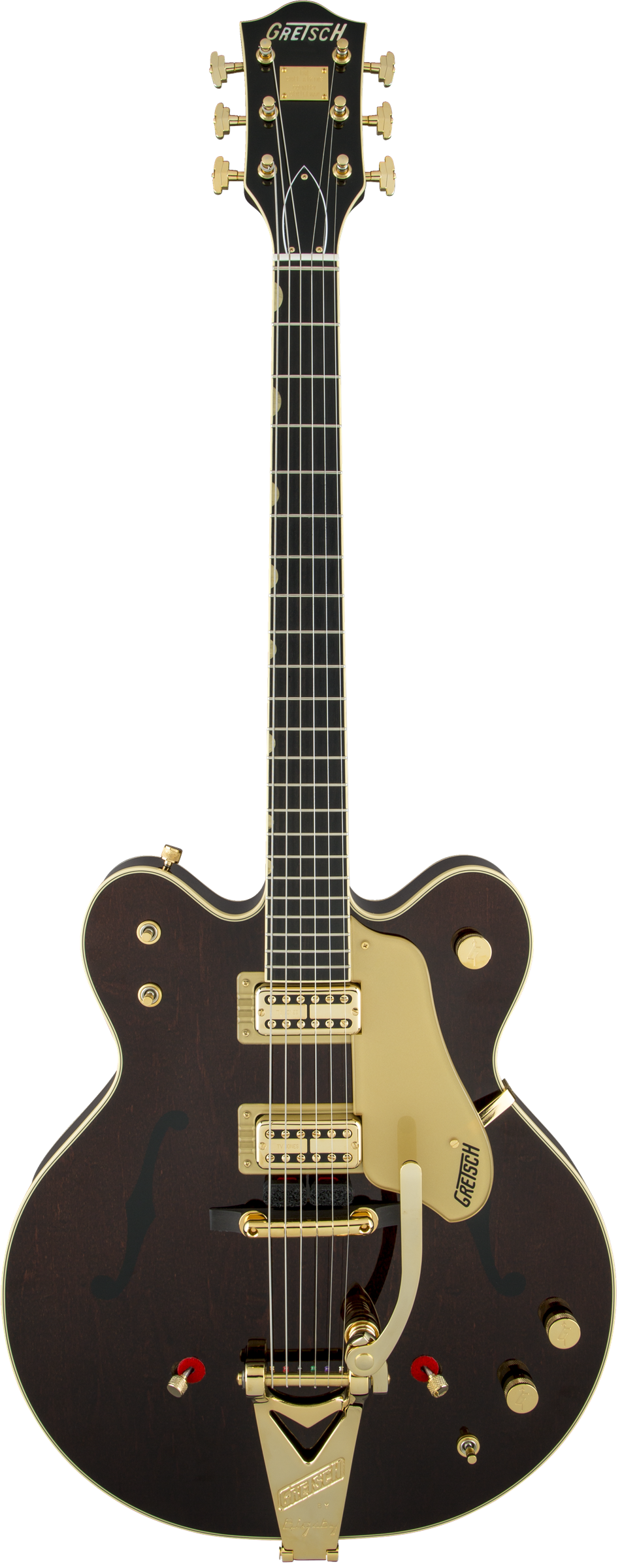 Gretsch G6122T-62 Vintage Select Edition 62 Chet Atkins Country Gentleman Hollow Body with Bigsby TV Jones in Walnut Stain