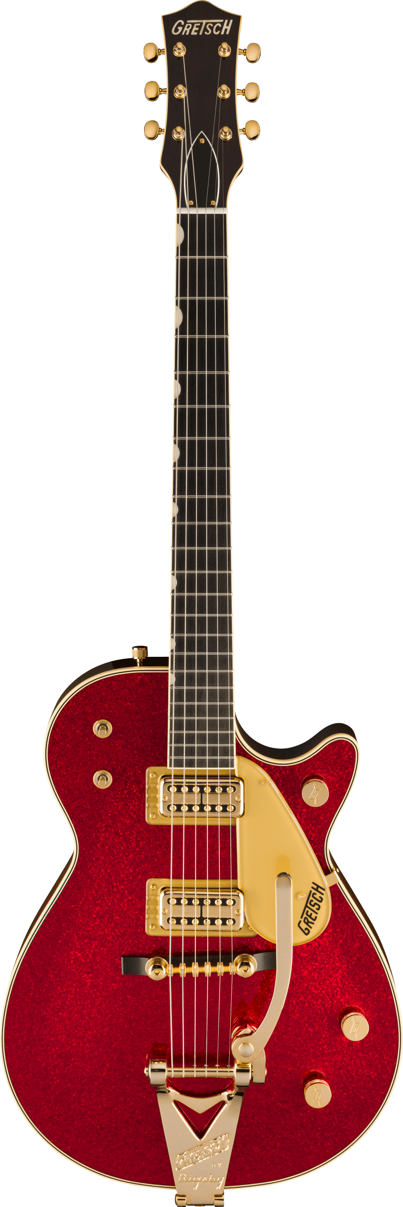 Gretsch 6129TG-59VS Limited Edition Sparkle Jet with String-Thru Bigsby Electric Guitar in Red Sparkle