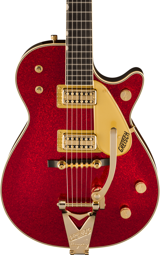 Gretsch 6129TG-59VS Limited Edition Sparkle Jet with String-Thru Bigsby Electric Guitar in Red Sparkle