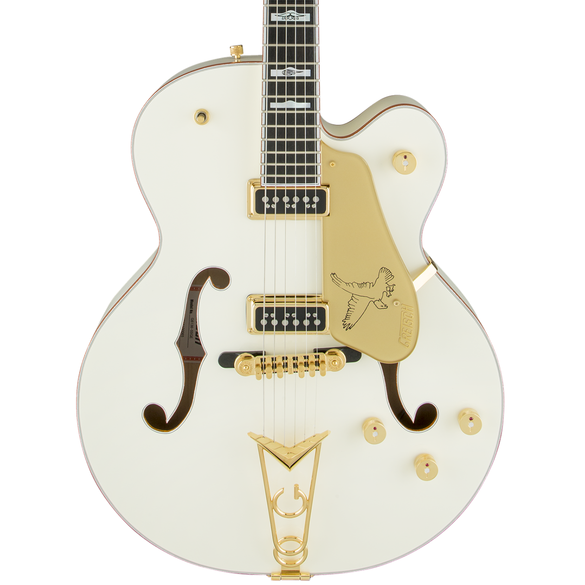 Gretsch Professional G6136-55 Vintage Select Edition 55 Falcon Hollow Body with Cadillac Tailpiece TV Jones in Vintage White Lacquer