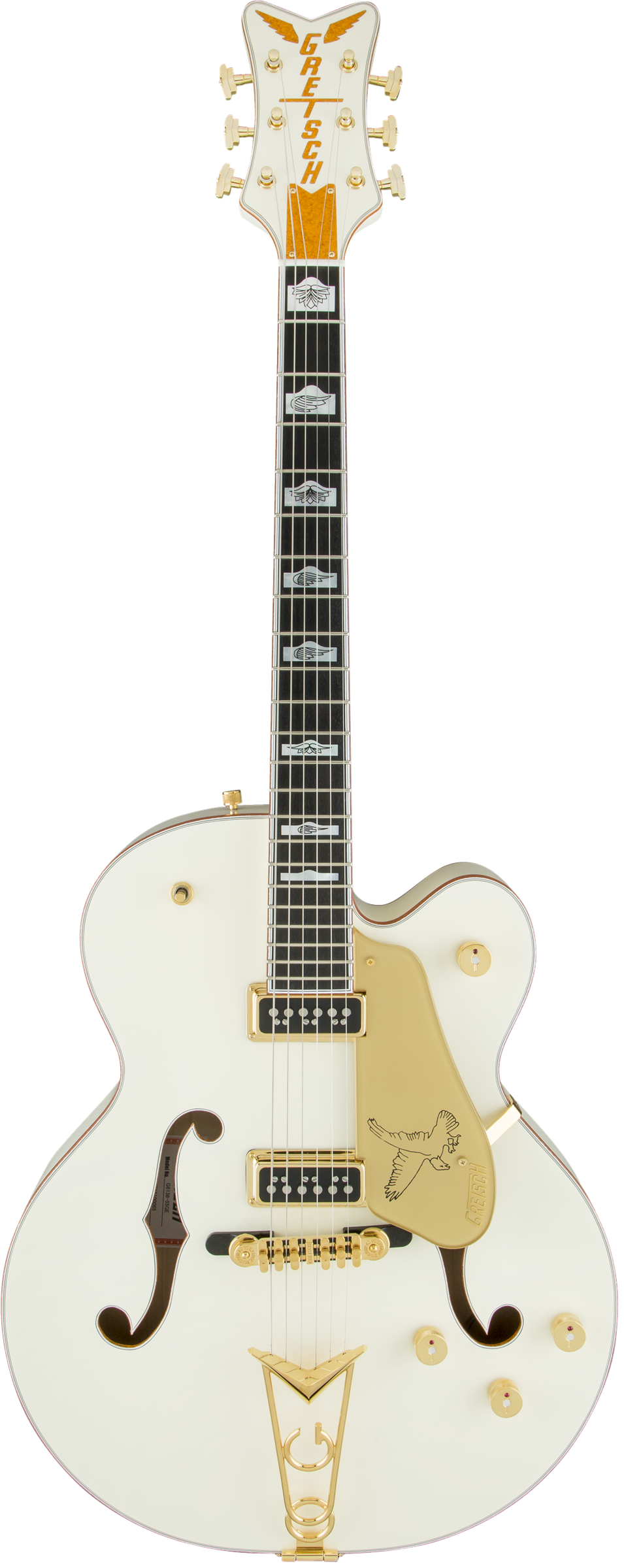 Gretsch Professional G6136-55 Vintage Select Edition 55 Falcon Hollow Body with Cadillac Tailpiece TV Jones in Vintage White Lacquer