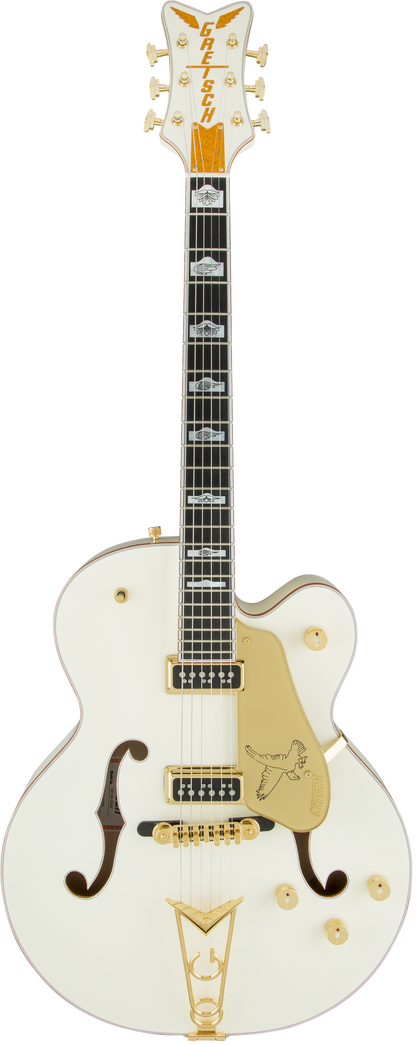 Gretsch Professional G6136-55 Vintage Select Edition 55 Falcon Hollow Body with Cadillac Tailpiece TV Jones in Vintage White Lacquer