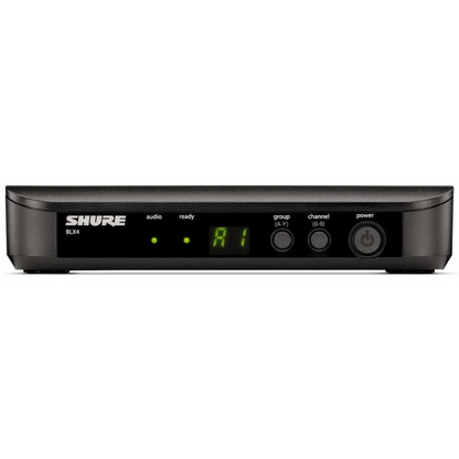 Shure Wireless Lapel Mic System BLX1 Tx; CVL-B/C Mic; BLX4 Rx Auto Setup 614-638MHz