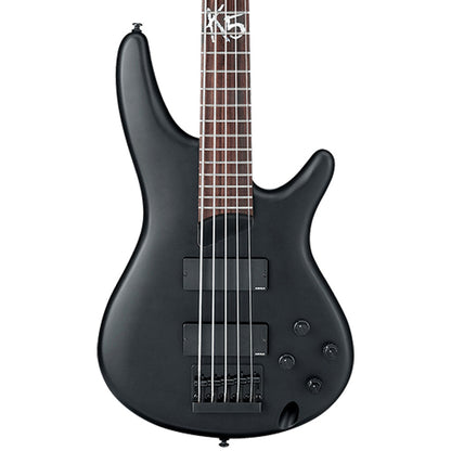Ibanez K5 Fieldy Signature  5 String Bass  in Black Flat
