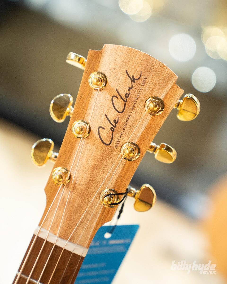 Cole Clark AN2EC-BLBL-AE-HUM Humbucker Acoustic Electric Guitar in Natural Satin