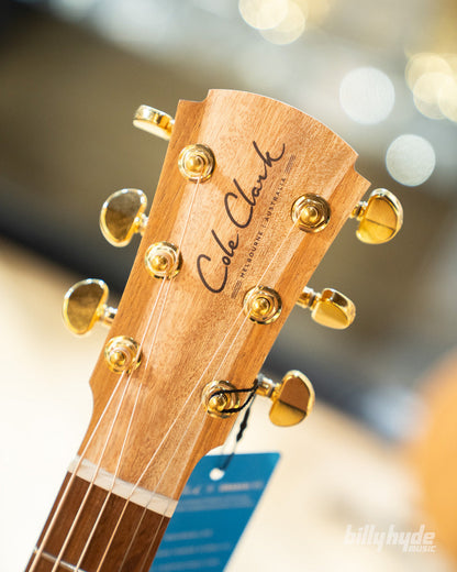 Cole Clark AN2EC-BLBL-AE-HUM Humbucker Acoustic Electric Guitar in Natural Satin
