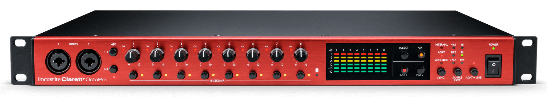 Focusrite Clarett+ OctoPre 8 channel ADAT Preamp