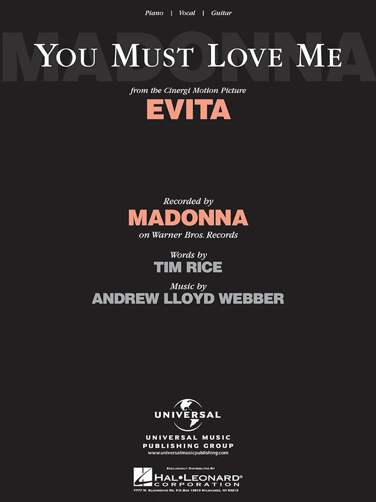 You Must Love Me From Evita PVG S/S