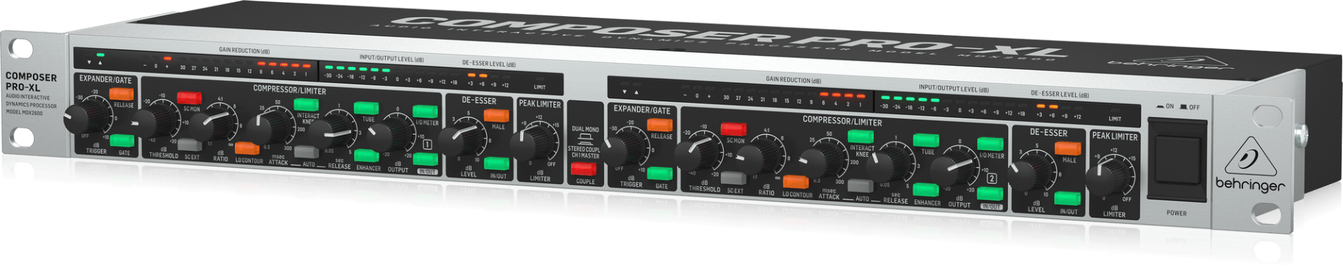 Behringer PRO XL MDX2600 V2 Reference Class 2 Channel Composer