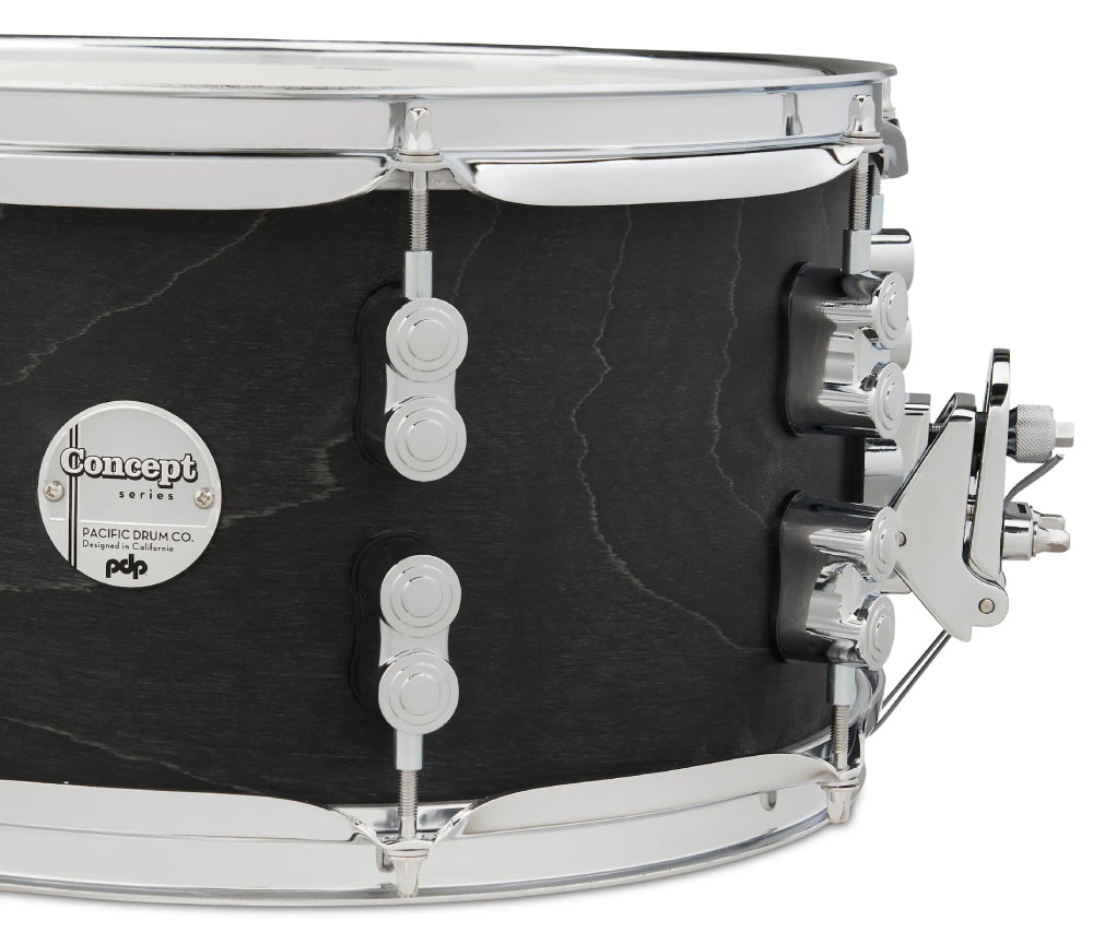PDP Concept Series 7" x 13" Black Wax Maple Shell Snare Drum