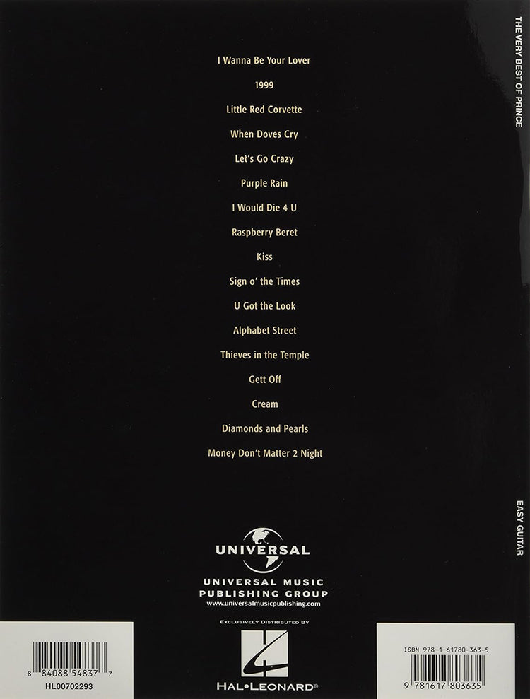 The Very Best Of Prince Easy Guitar Notes And Tab