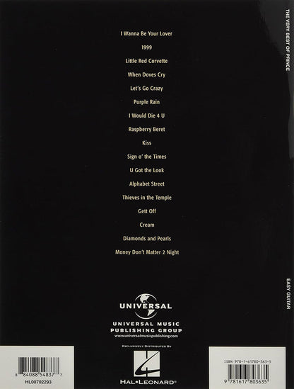 The Very Best Of Prince Easy Guitar Notes And Tab
